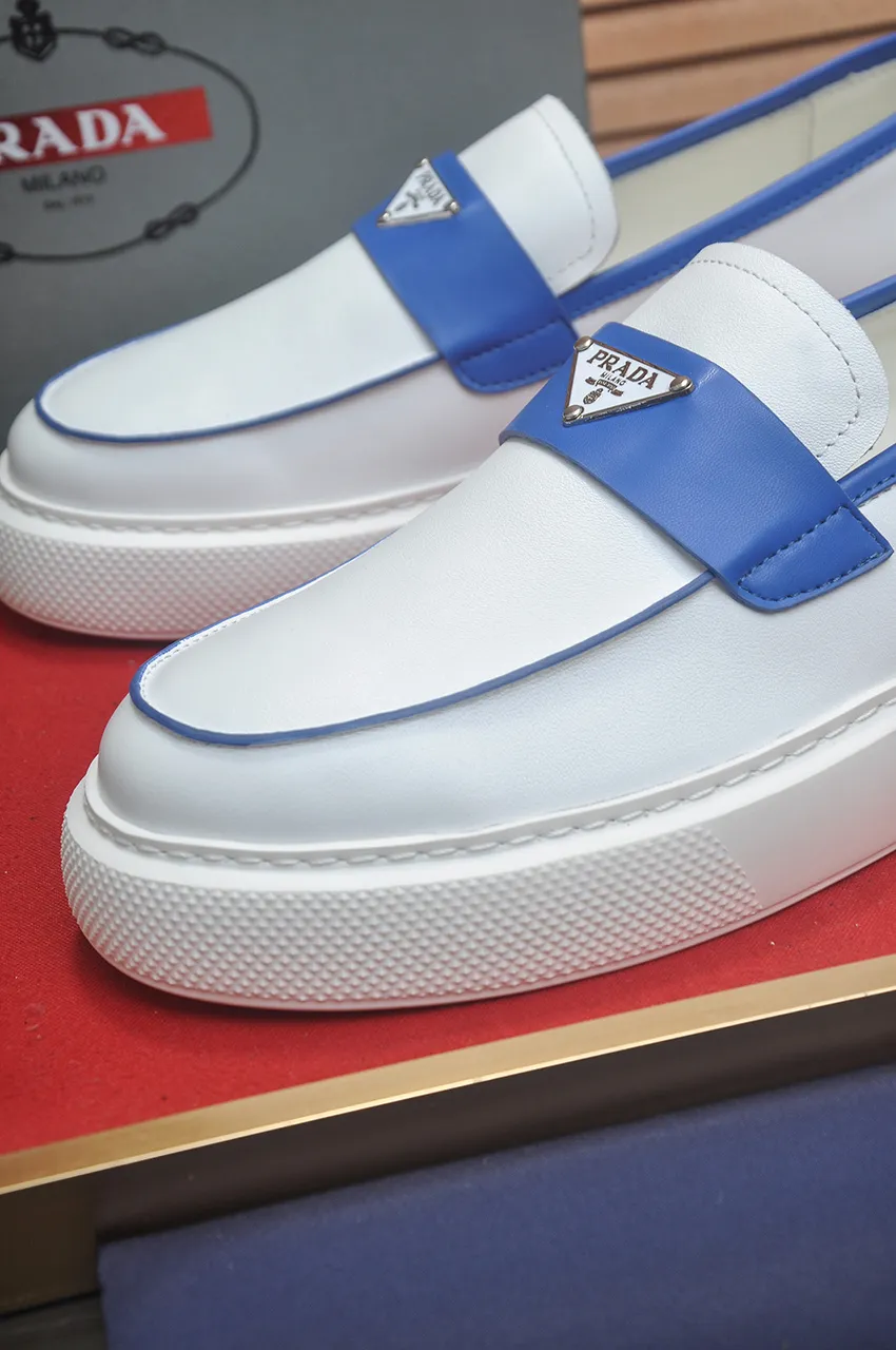 Men's shoes 💰580💶 [PRADA] Top original items, new seasonal styles, high-quality original items, top-grade high-mercerized cowhide combined with original breathable fabric + imported glue, imported stretch fabric inside with original cowhide feet, original thick outsole! Quality guaranteed! Code 38-45 (45 customized)